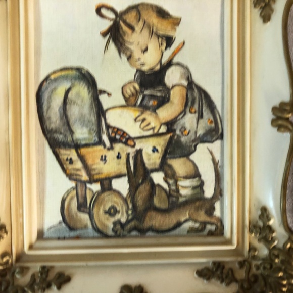 2 Vintage Framed Hummel pictures mid century - Picture 3 of 14